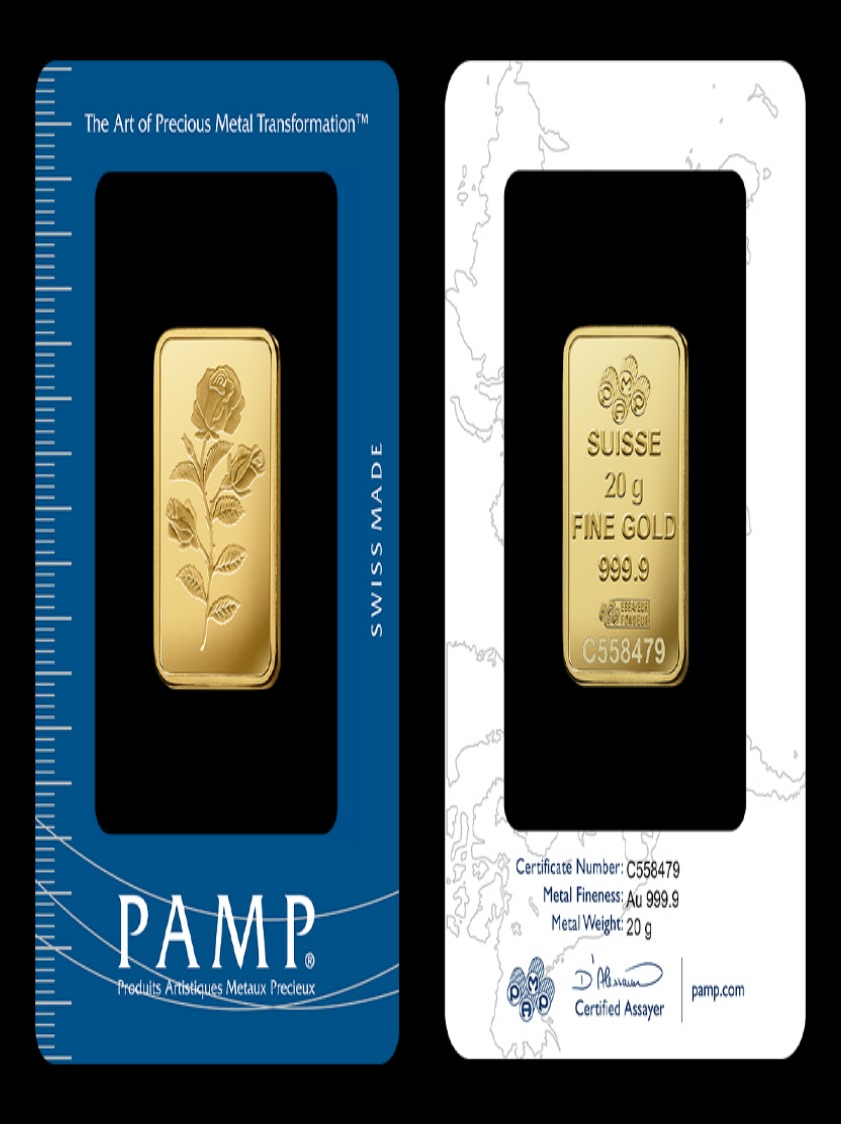 Rosa Gold Minted Bar 20g – SW23720